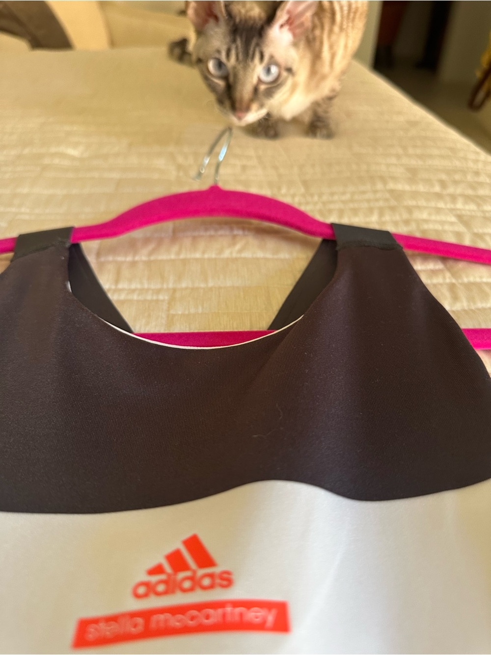 Adidas by Stella McCartney Black & White Tennis Dress with Pleated Hem - Picture 5 of 7
